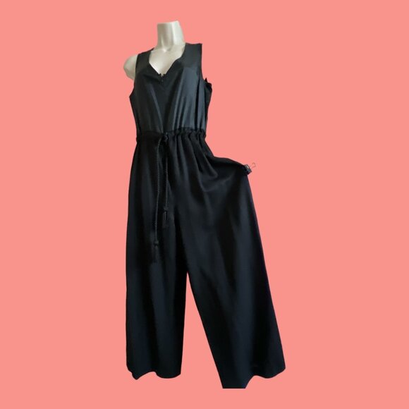 JS Collection Jumpsuit Sleeveless Wide Leg Black Size 10 - Picture 3 of 7